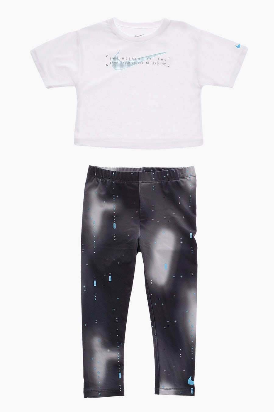Nike KIDS 0470~Crew Neck T-Shirt and Stretch Leggings Set