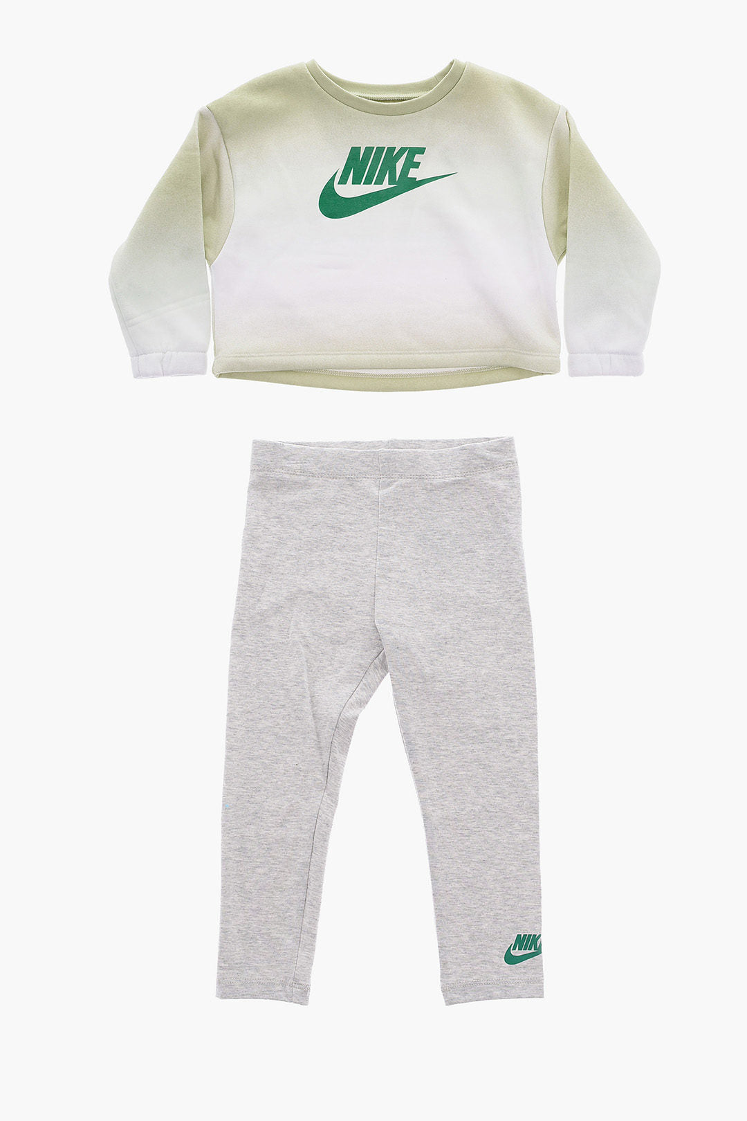 Nike KIDS 0470~Leggings and Faded Crewneck Sweatshirt Set