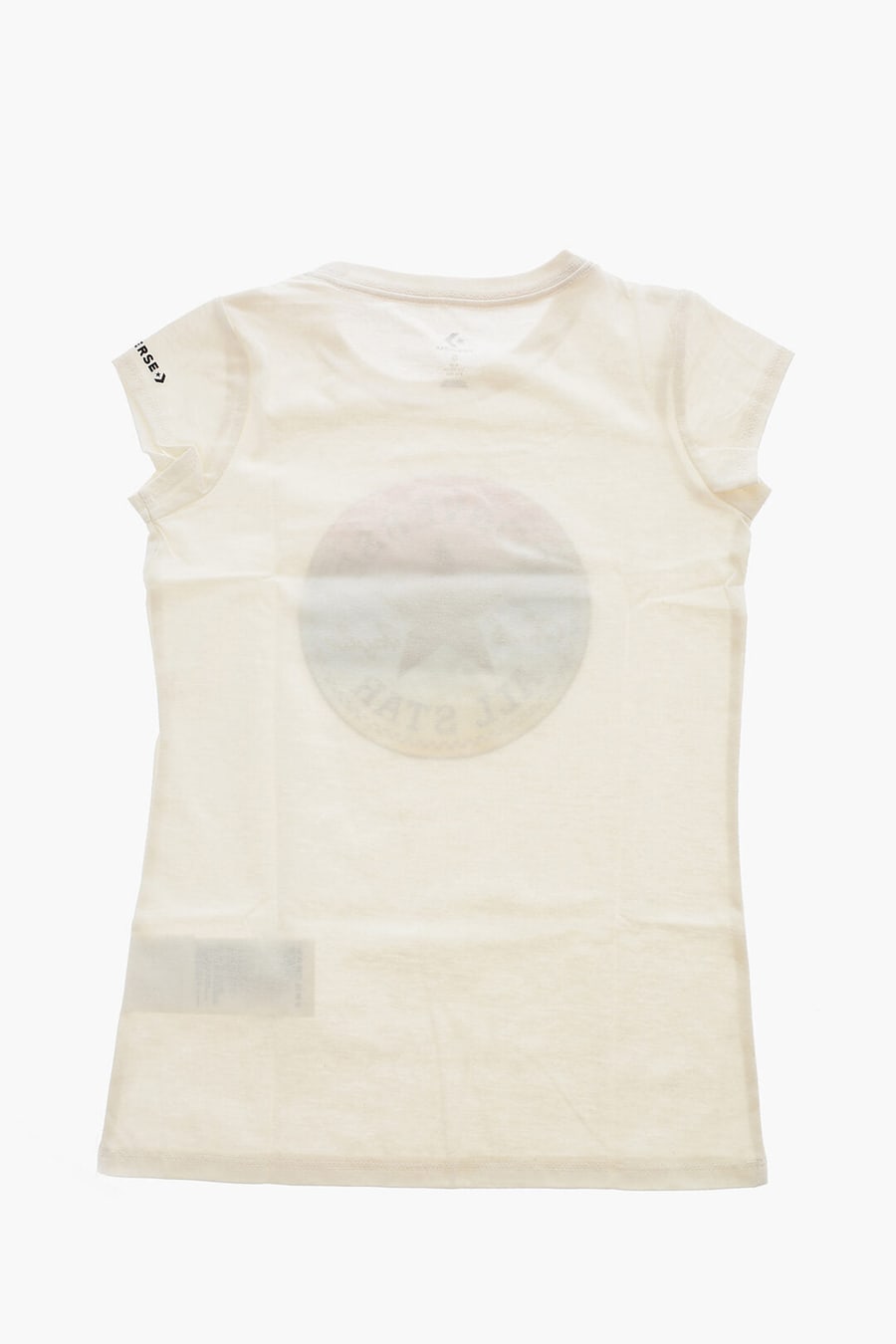 Converse KIDS 0500~ALL STAR CHUCK TAYLOR Crewneck T-Shirt with Faded Logo Print, view 3