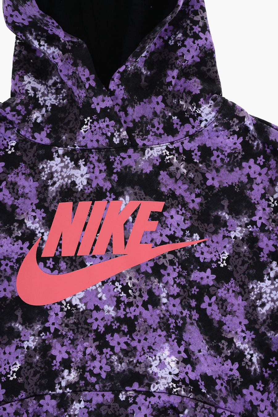 Nike KIDS 0550~Set Floral Print Acid-Wash Hoodie and Leggings, view 6