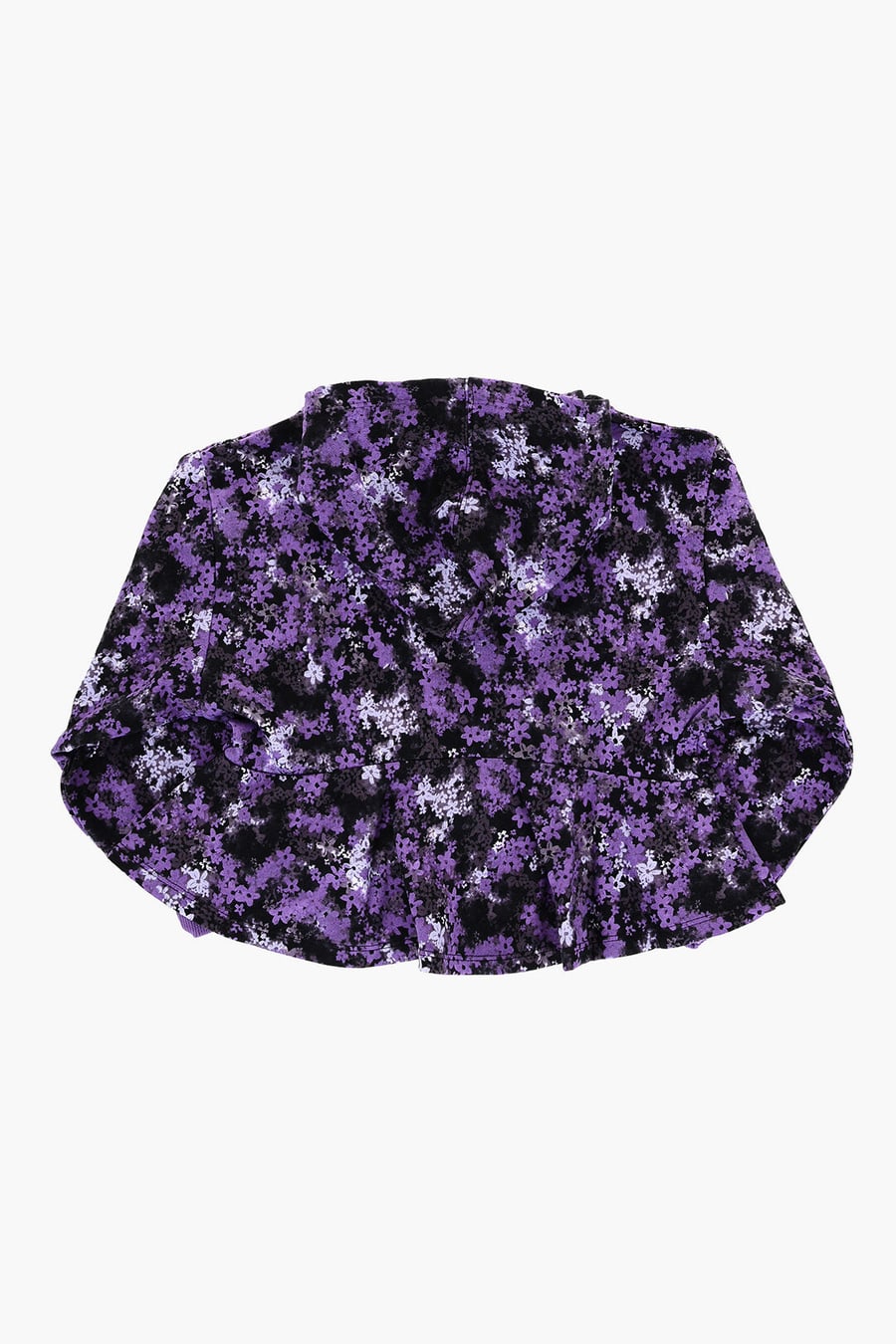 Nike KIDS 0550~Set Floral Print Acid-Wash Hoodie and Leggings, view 7