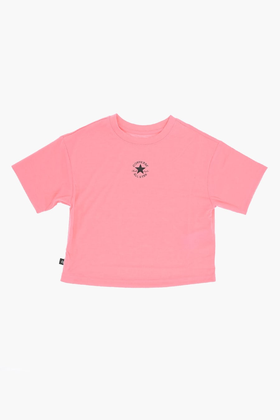 Converse KIDS 1050~ALL STAR CHUCK TAYLOR Solid Crewneck T-Shirt with Contrast Logo