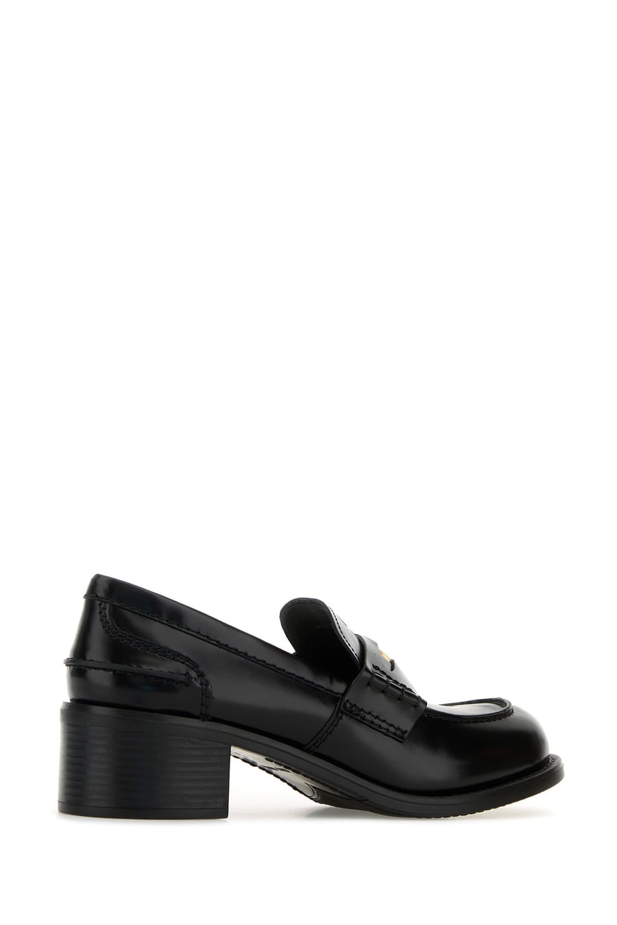 Miu Miu Mocassini in pelle nera, view 3