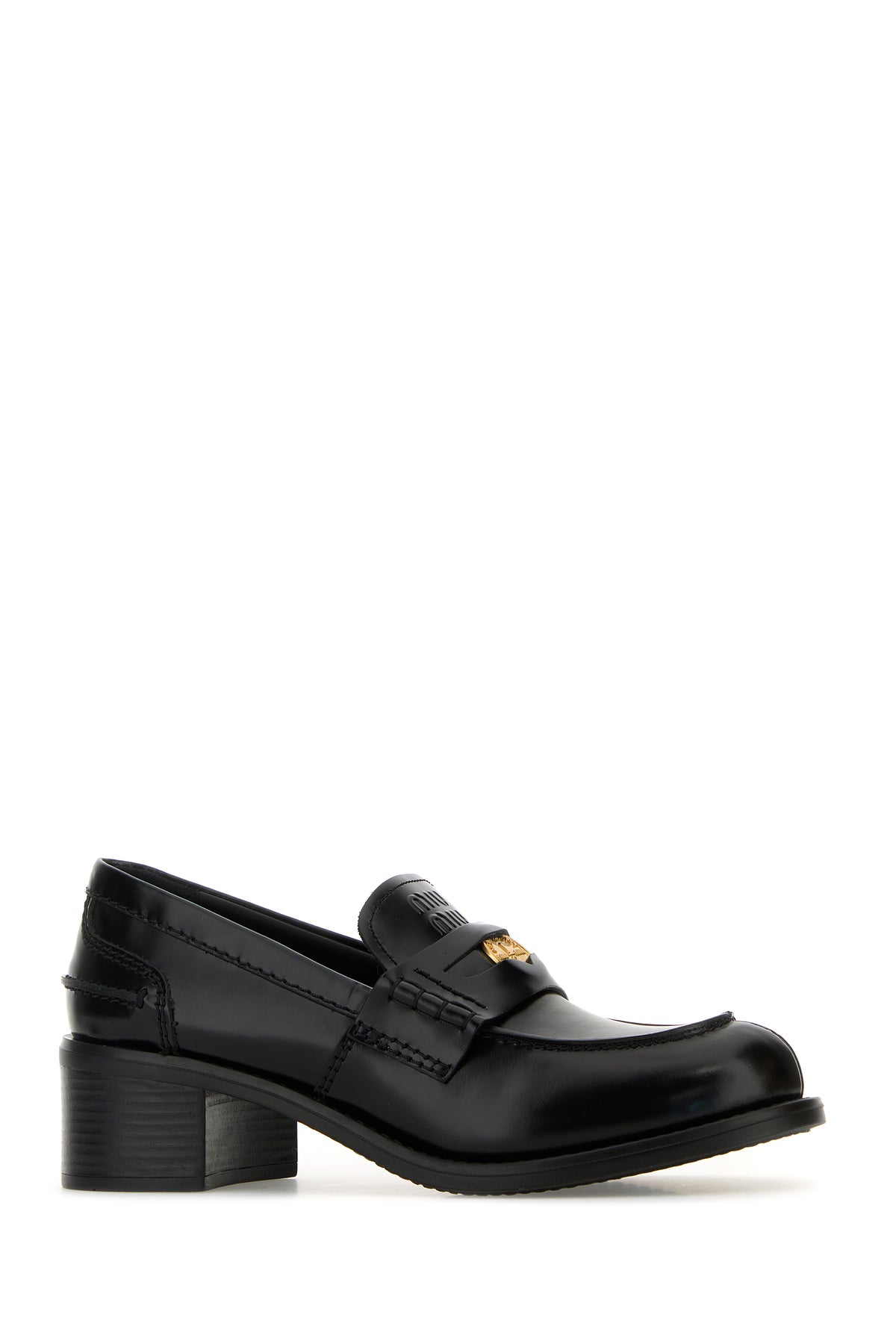Miu Miu Mocassini in pelle nera, view 2
