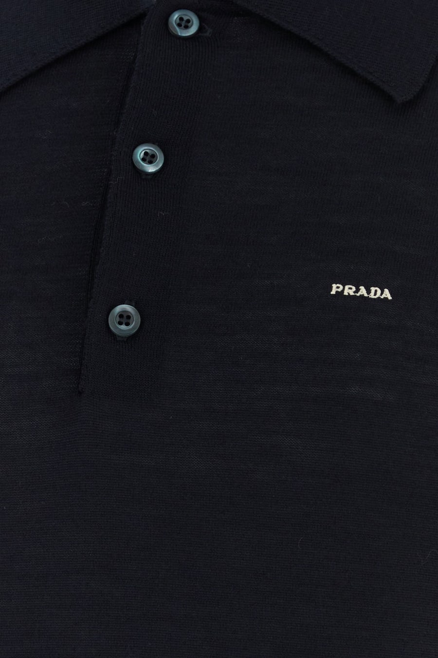 Prada Polo in lana blu notte, view 3