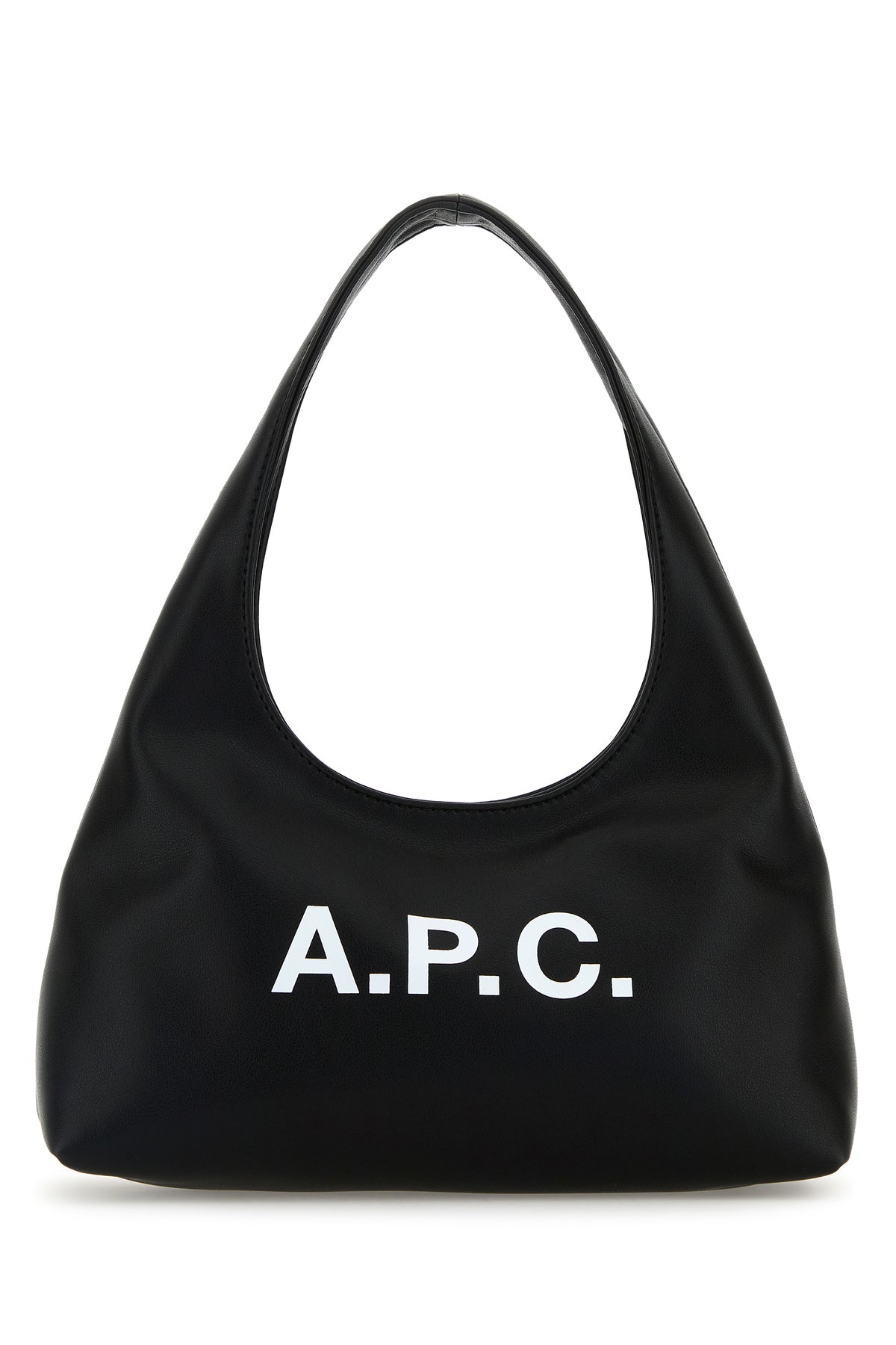A.P.C. Borsa a spalla Ninon piccola in similpelle nera