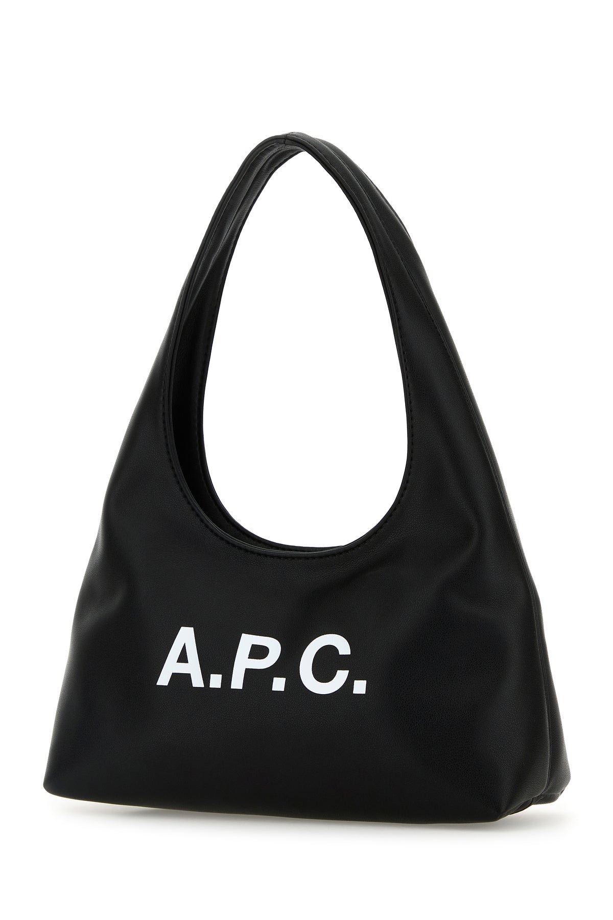 A.P.C. Borsa a spalla Ninon piccola in similpelle nera, view 2