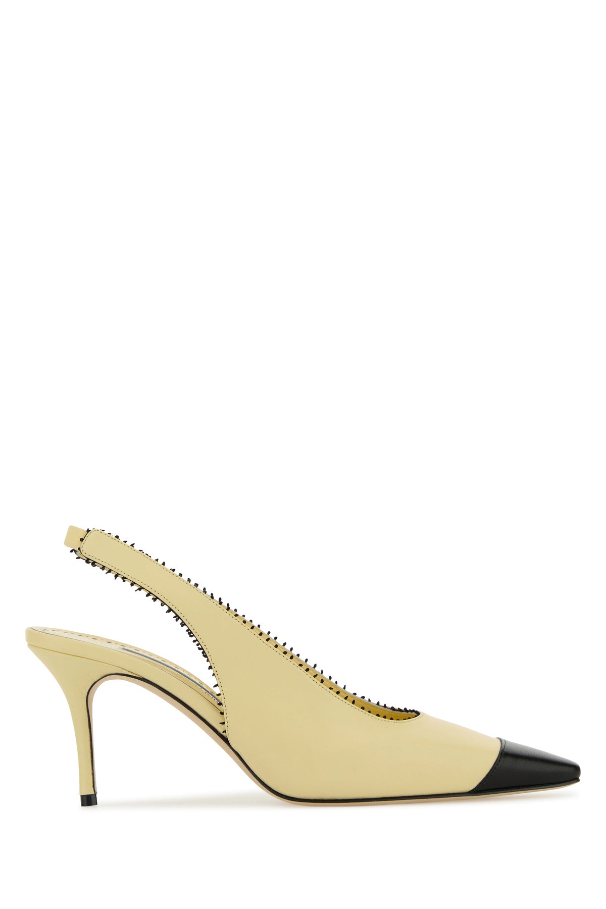 MANOLO BLAHNIK Scarpe con tacco Gaius in nappa giallo pastello
