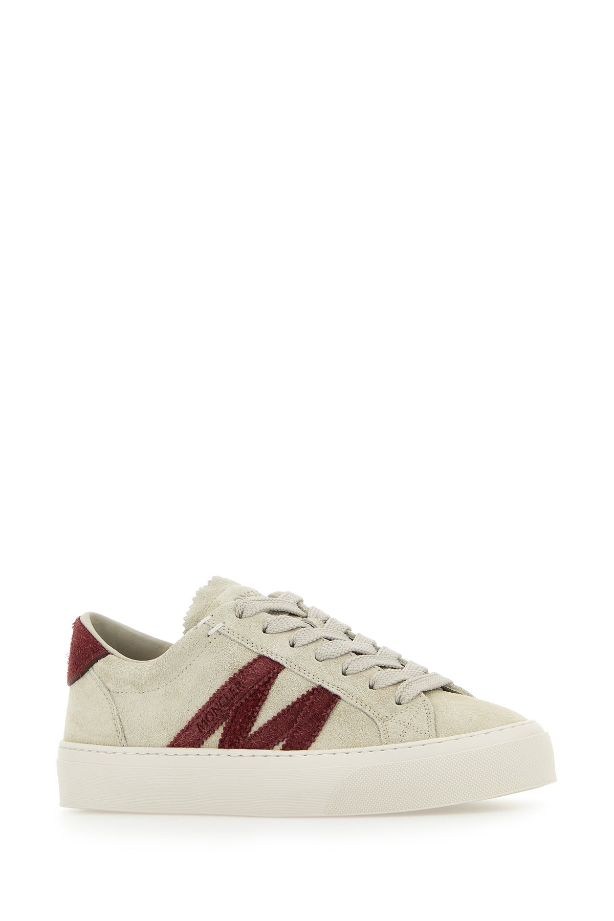 Moncler Sneakers Monaco2 in pelle scamosciata sabbia, view 2