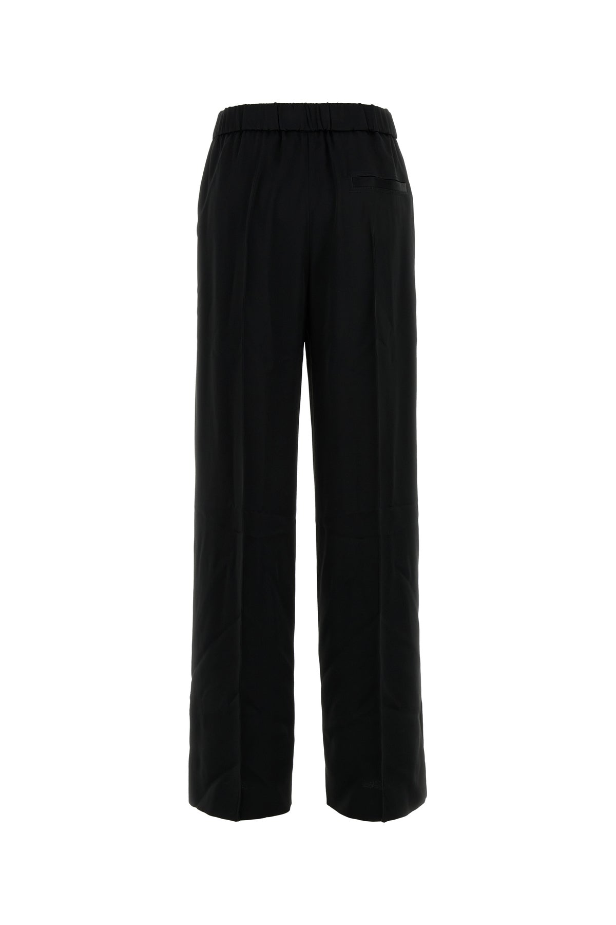 Jil Sander Pantalone dalla gamba ampia in raso nero, view 2