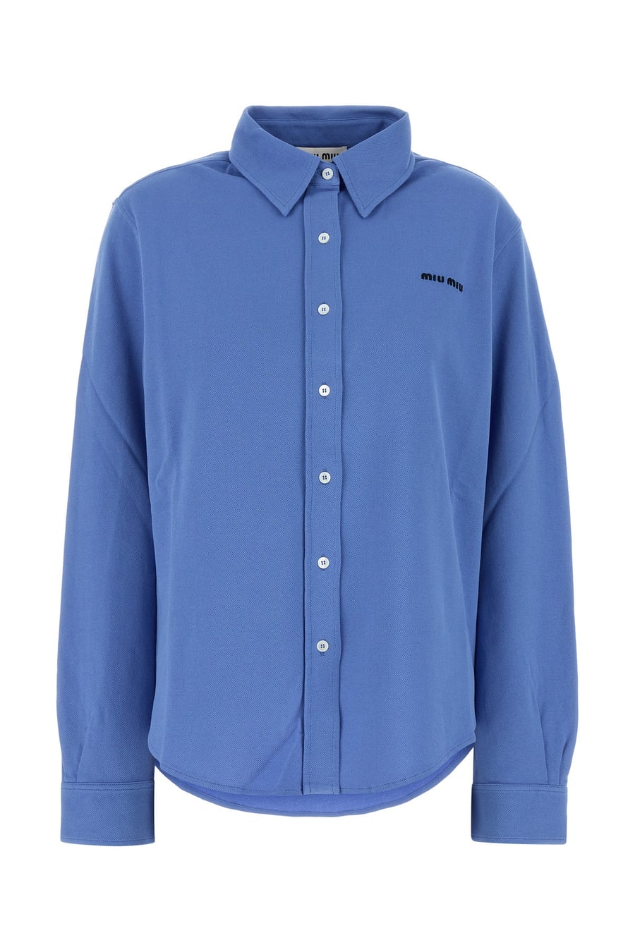Miu Miu Camicia in piquet ceruleo