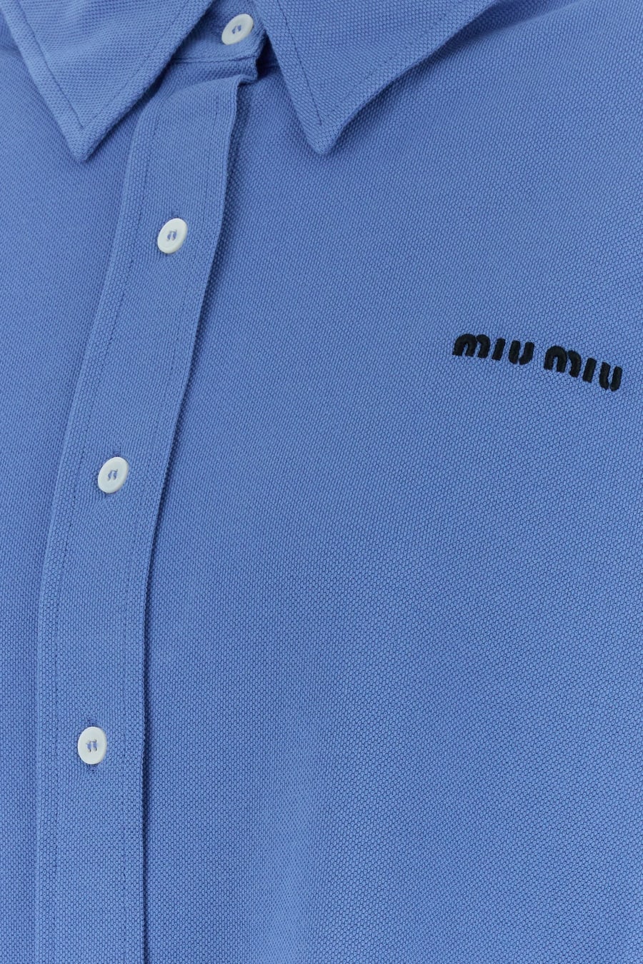 Miu Miu Camicia in piquet ceruleo, view 3