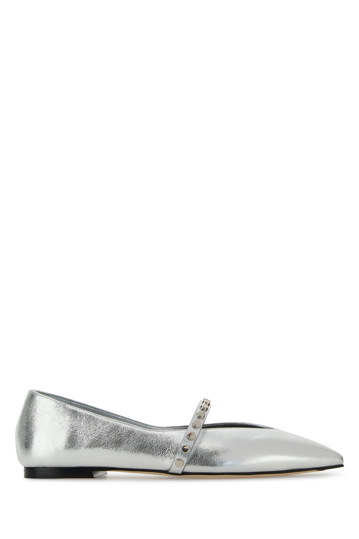 Alexander McQueen Ballerine in pelle argento