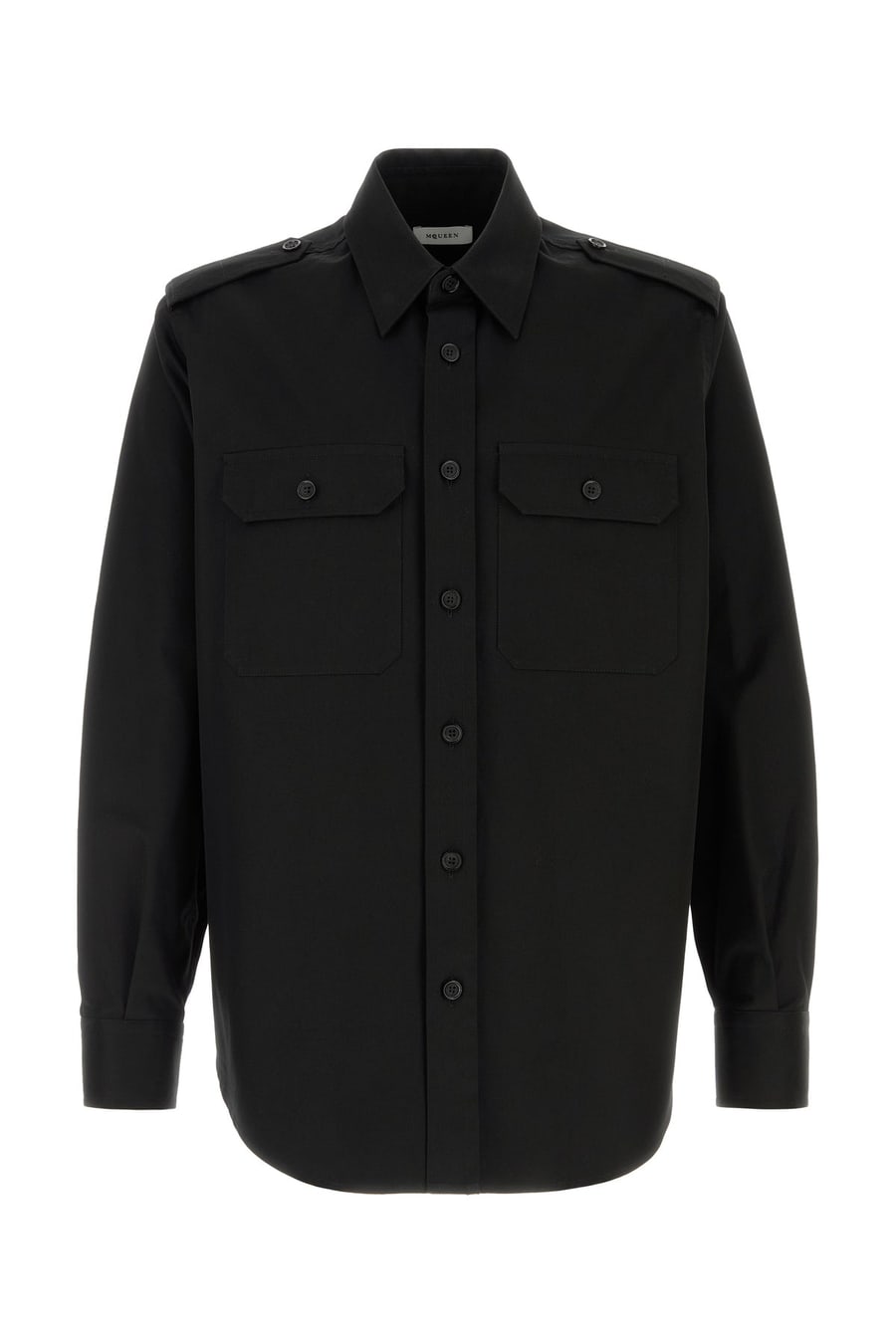 Alexander McQueen Camicia in cotone nero