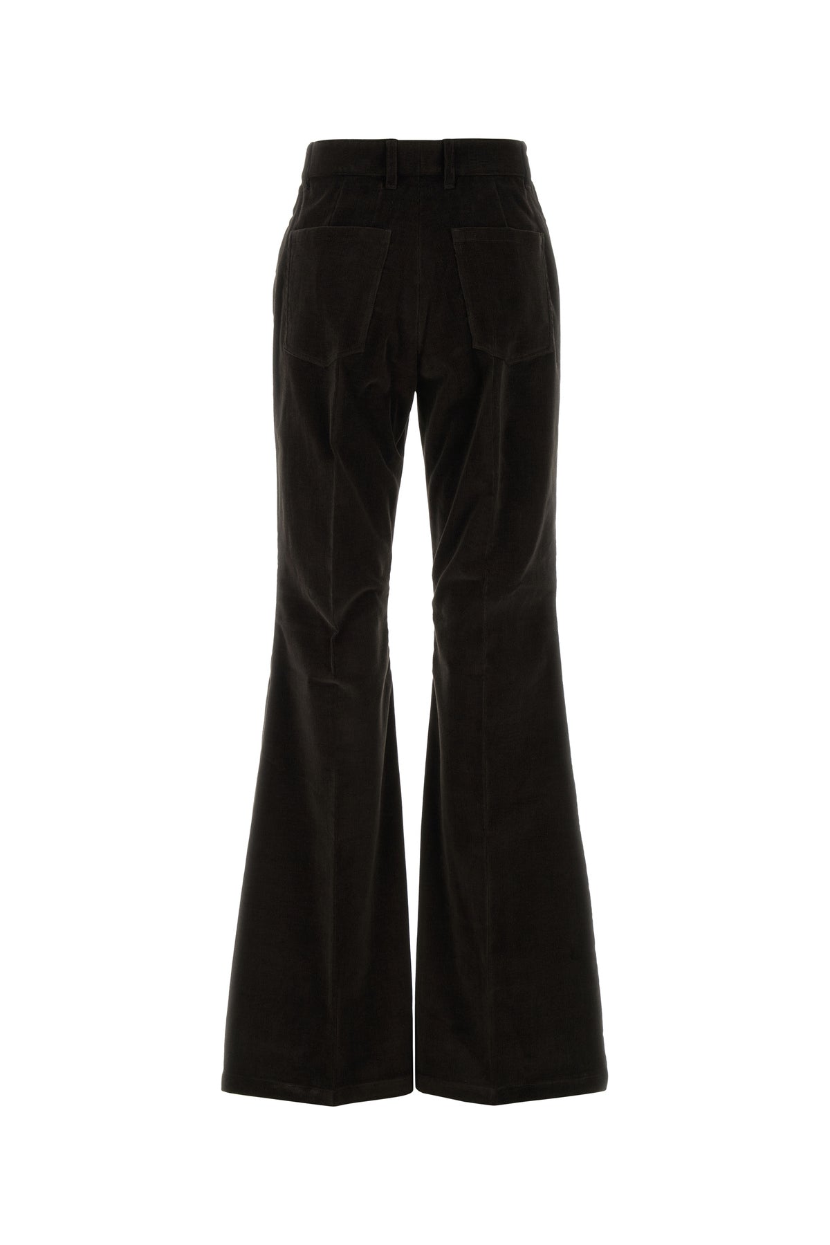 Ferragamo Pantalone svasato in velluto a coste testa di moro, view 2