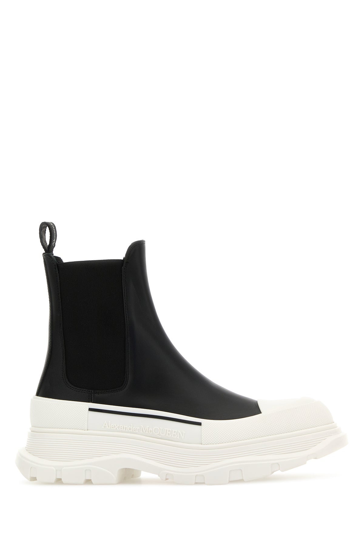 Alexander McQueen Stivaletti Tread Slick in nappa nera