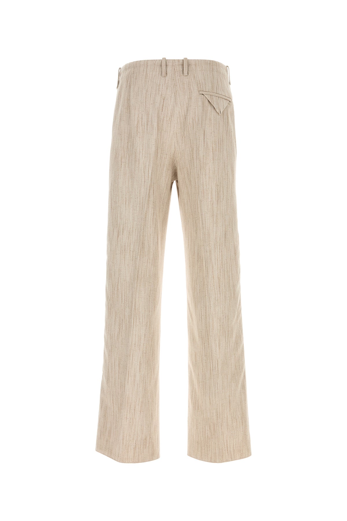 Bottega Veneta Pantalone in misto viscosa sabbia melangé, view 2
