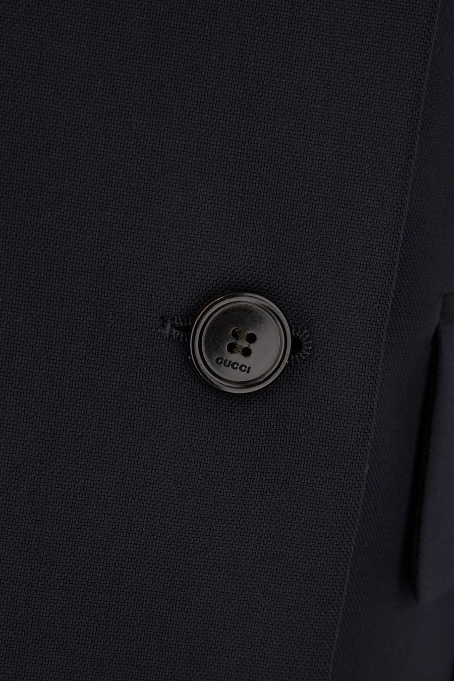 Gucci Giacca in lana blu notte, view 3
