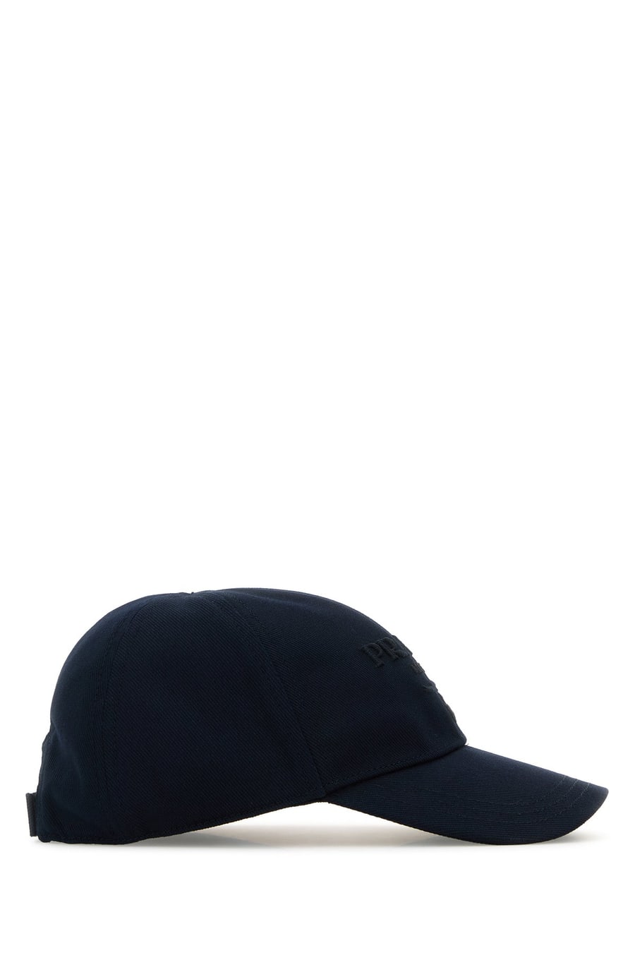 Prada Cappello da baseball in drill blu navy, view 2