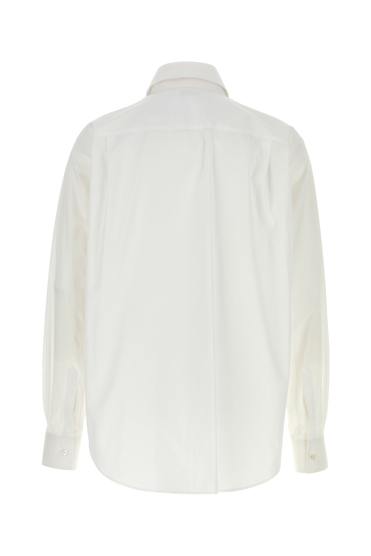 Alexander McQueen Camicia in popeline bianco, view 2