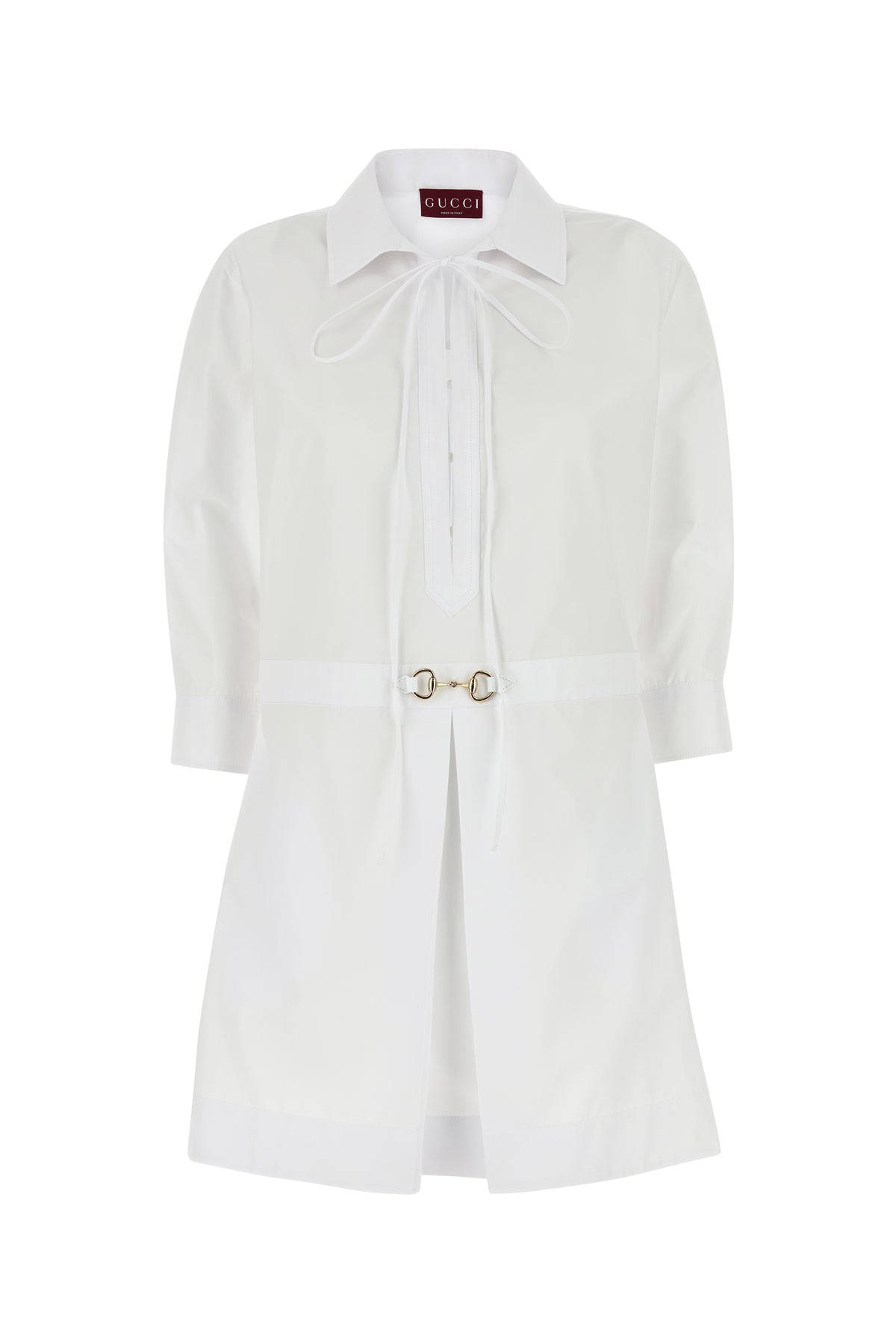 Gucci Abito chemisier in popeline bianco