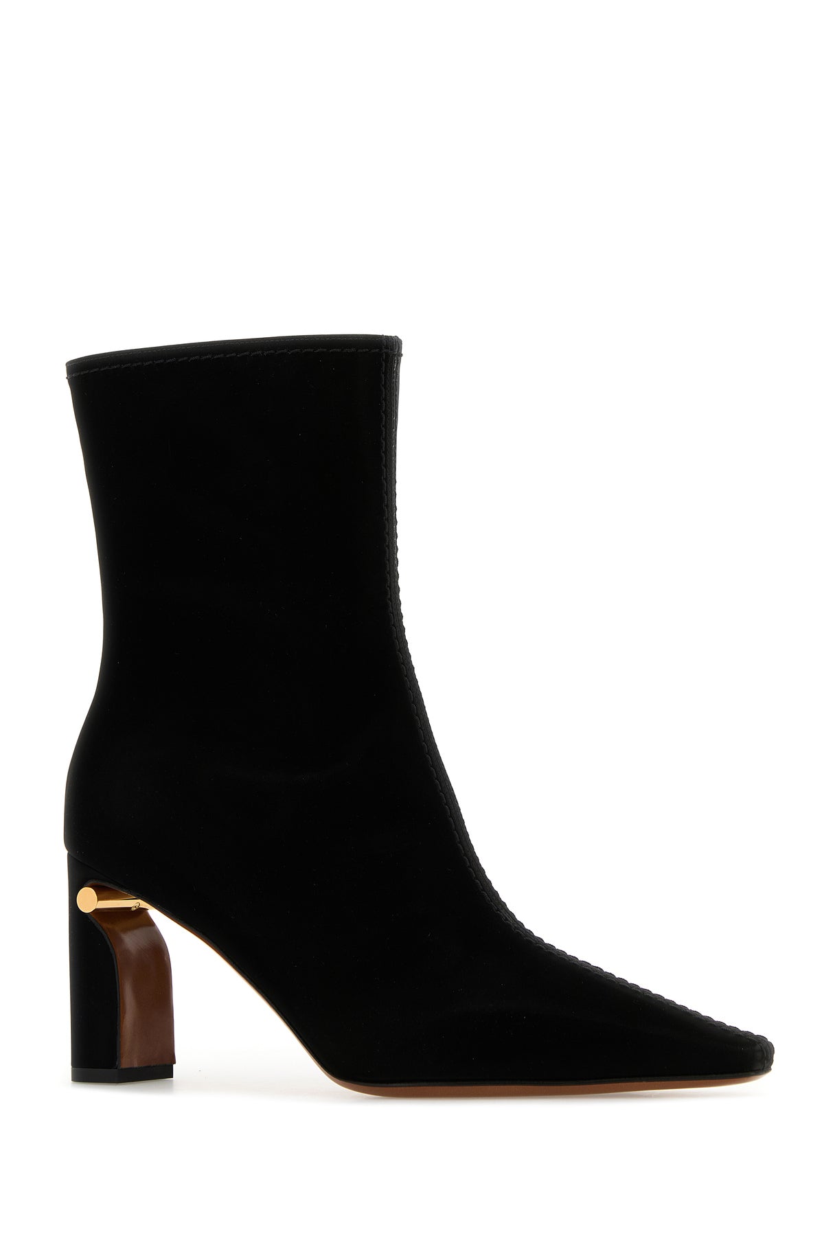 Alexander McQueen Stivaletti in tessuto nero, view 2