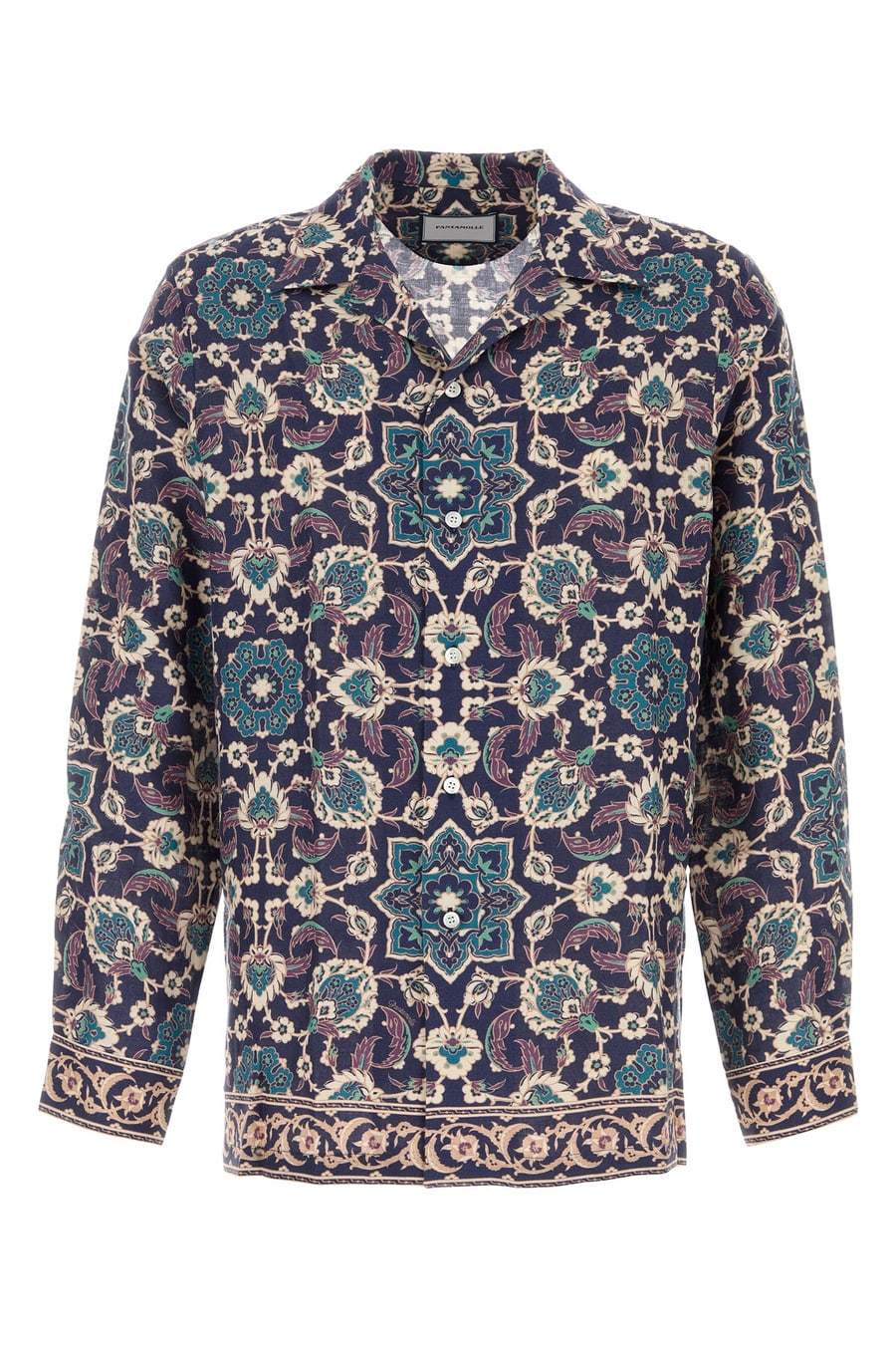 PANTAMOLLE Camicia Monfardì in lino stampato