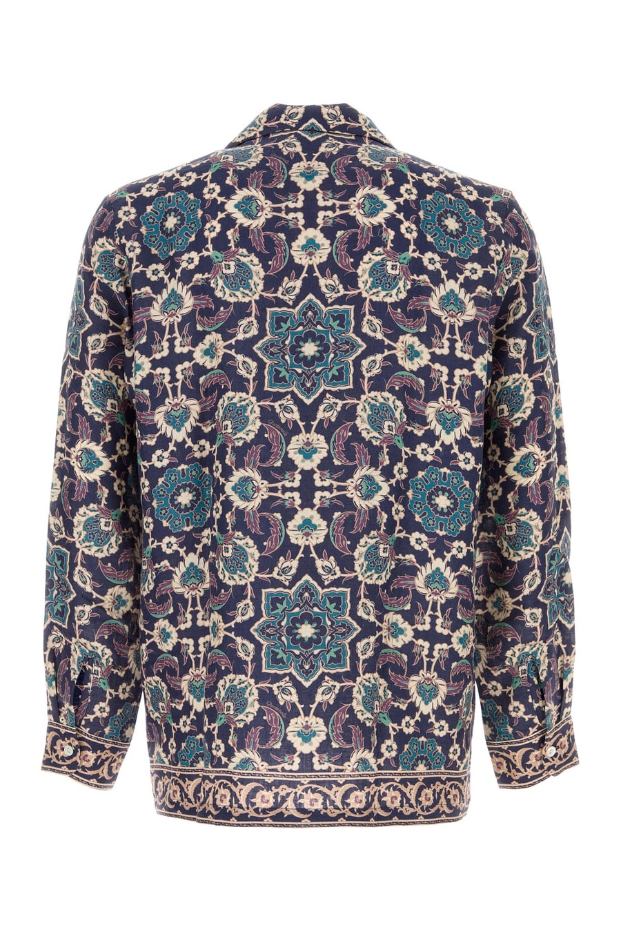 PANTAMOLLE Camicia Monfardì in lino stampato, view 2