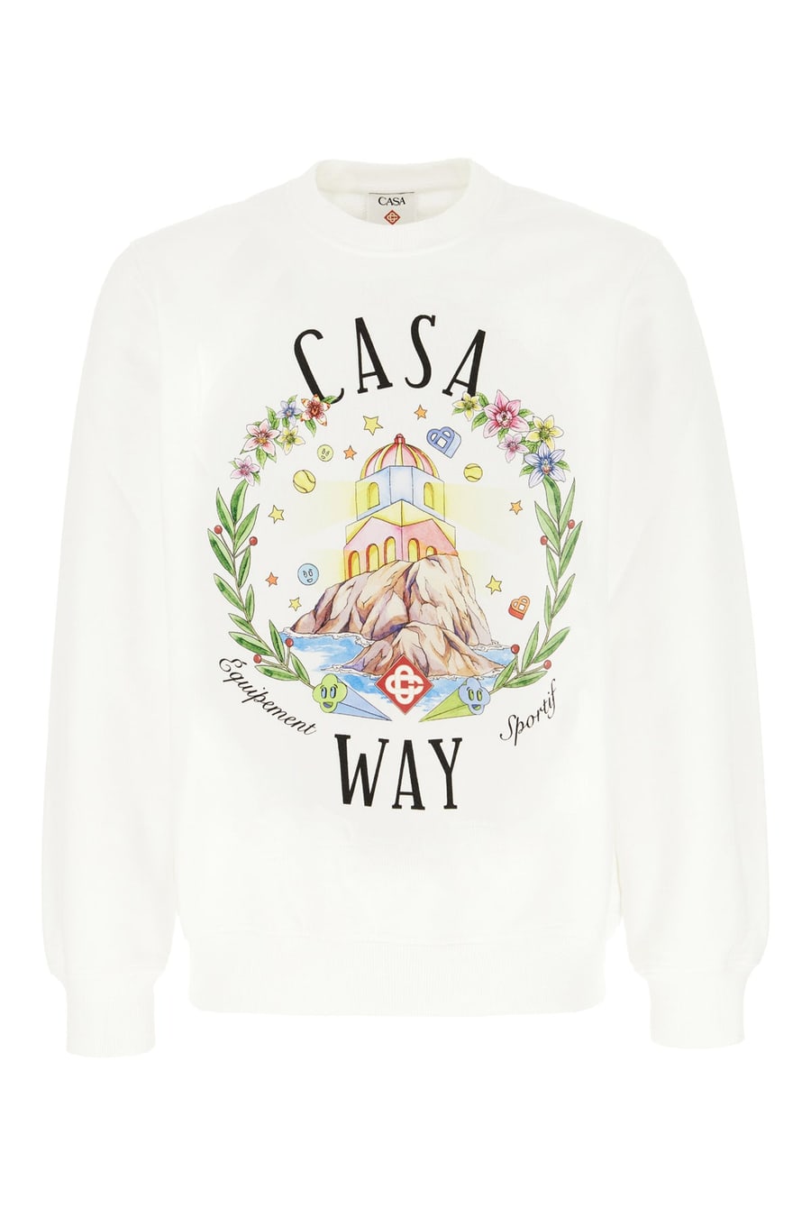 CASABLANCA Felpa in cotone bianco