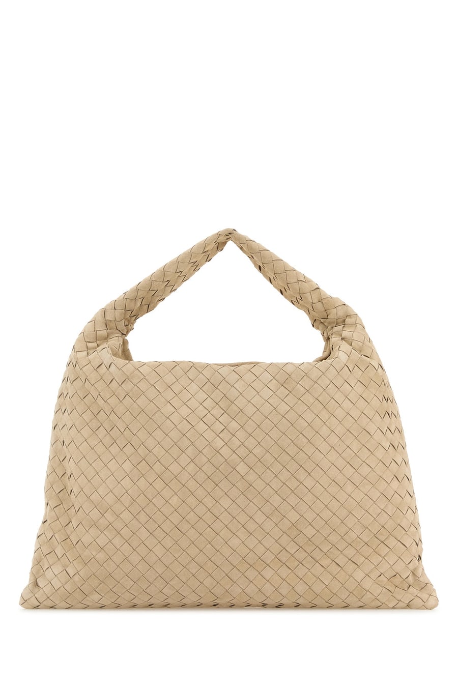 Bottega Veneta Borsa a spalla Hop in pelle scamosciata sabbia