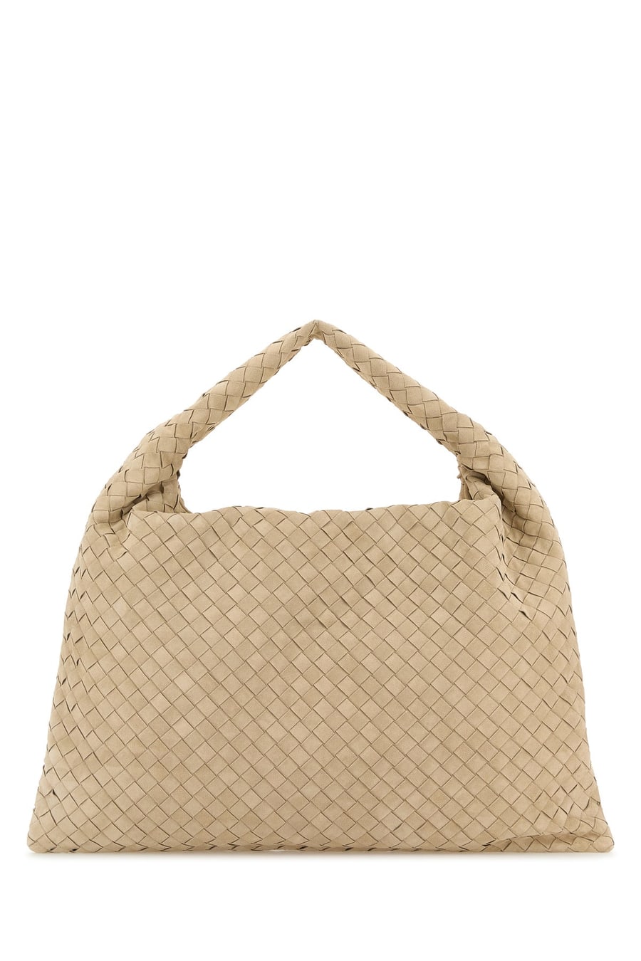 Bottega Veneta Borsa a spalla Hop in pelle scamosciata sabbia, view 3