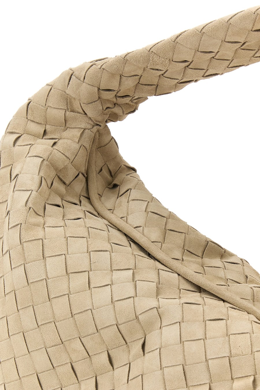 Bottega Veneta Borsa a spalla Hop in pelle scamosciata sabbia, view 4