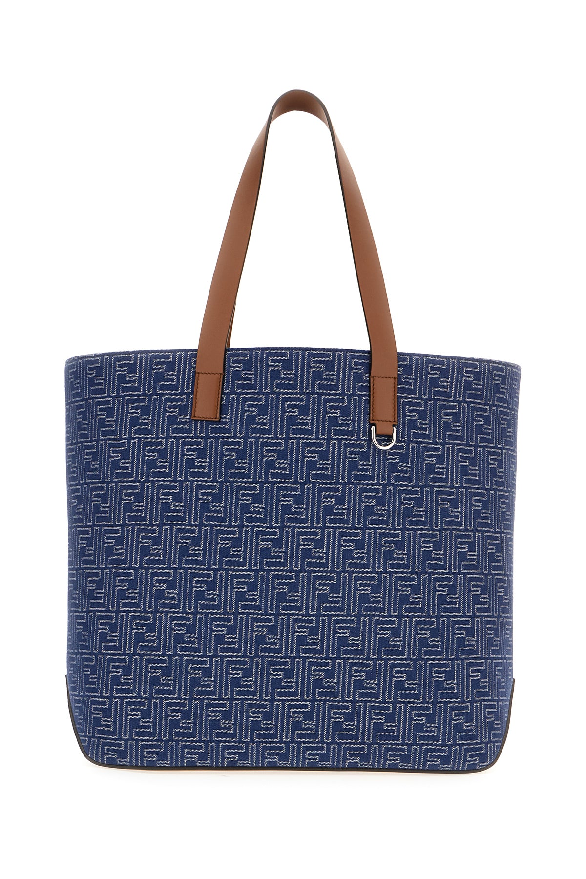 Fendi Borsa shopping in denim ricamato