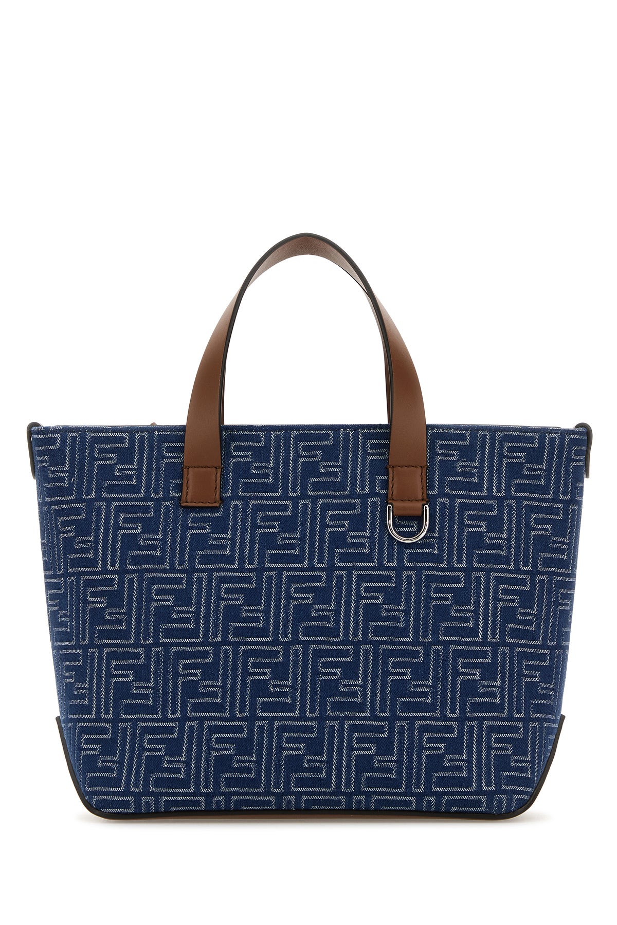 Fendi Borsa a mano in denim ricamato