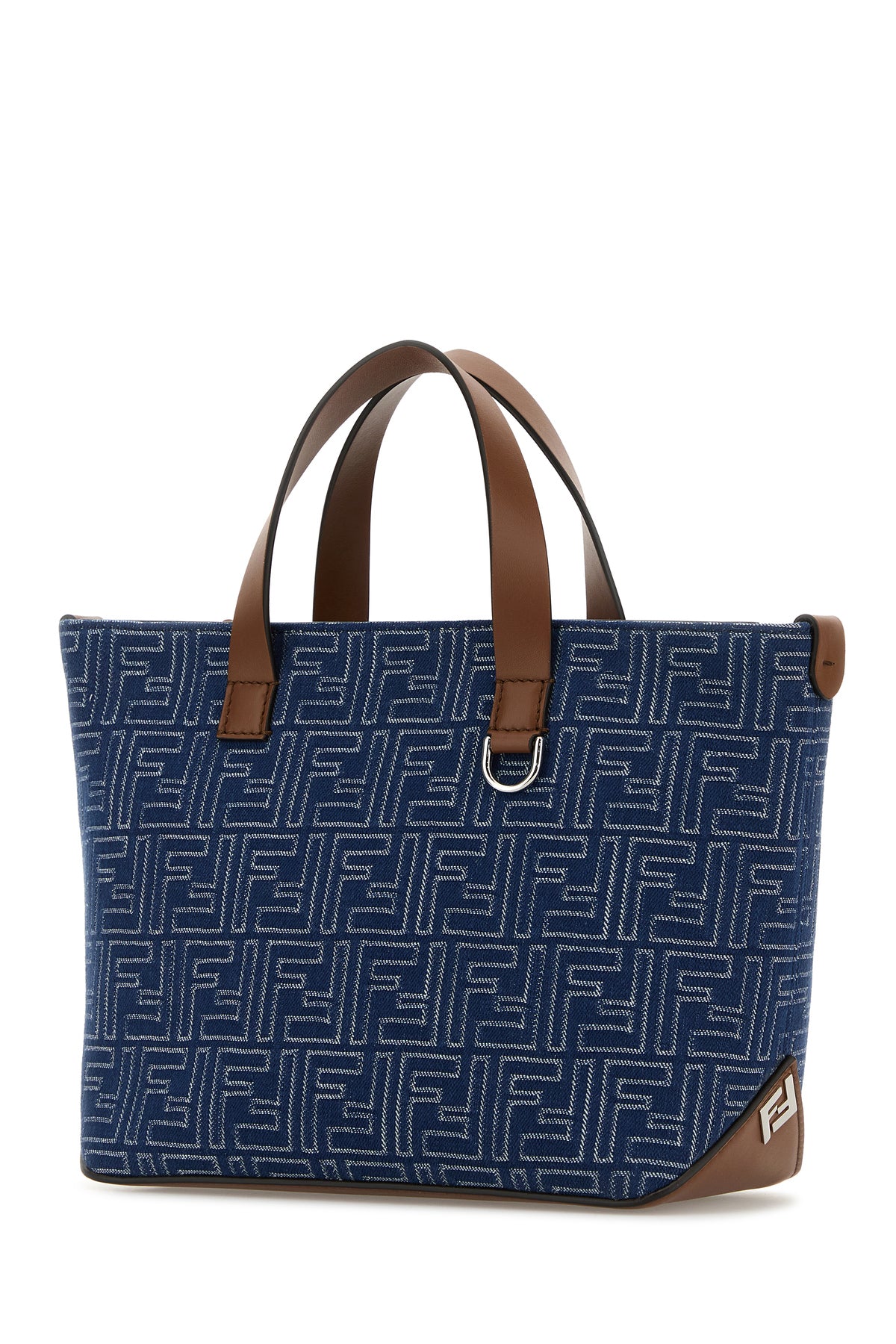 Fendi Borsa a mano in denim ricamato, view 2