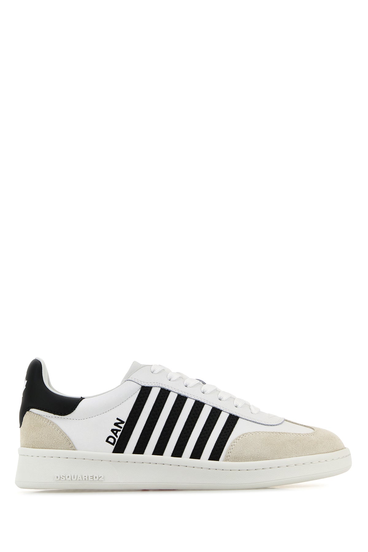 Dsquared2 Sneakers Boxer in pelle bianca