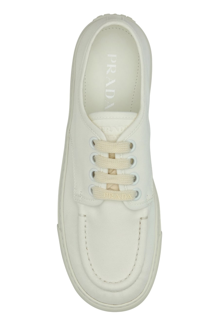 Prada Sneakers in tela bianca, view 4