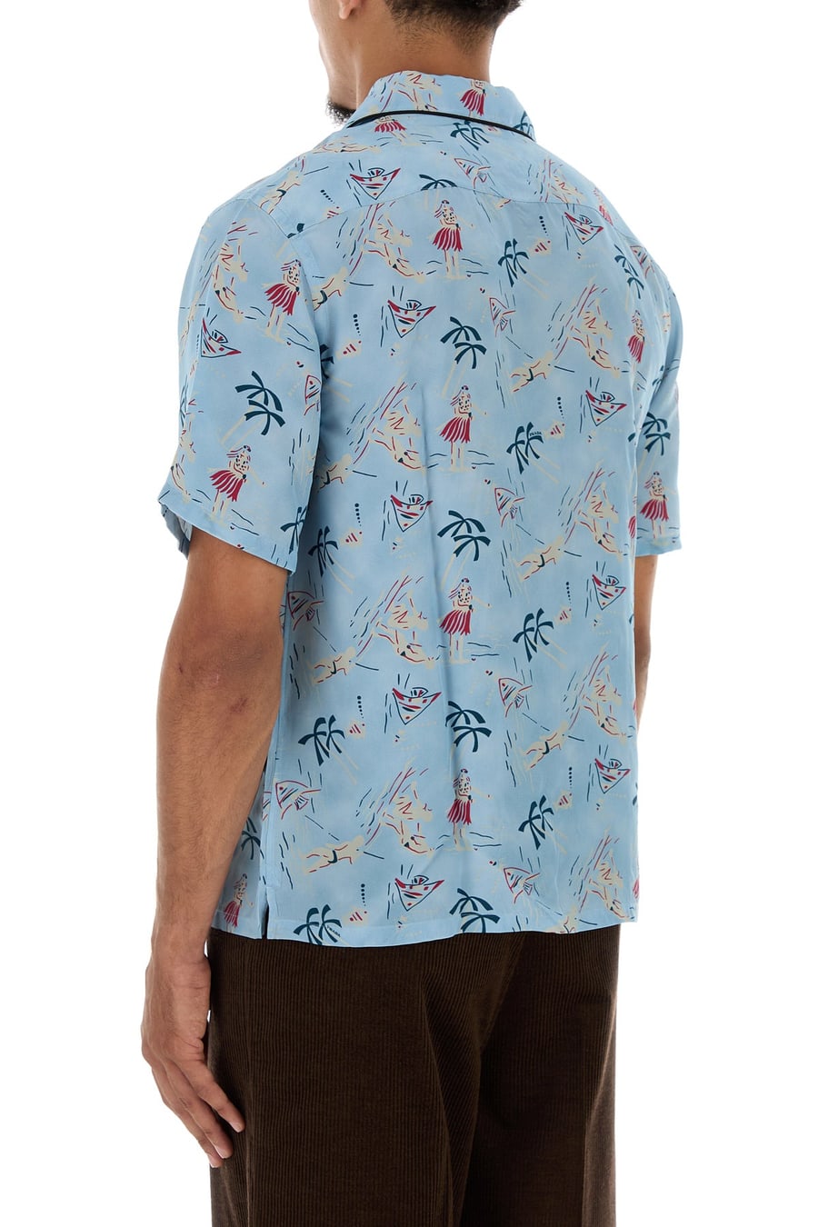 Prada Camicia in raso stampato, view 4