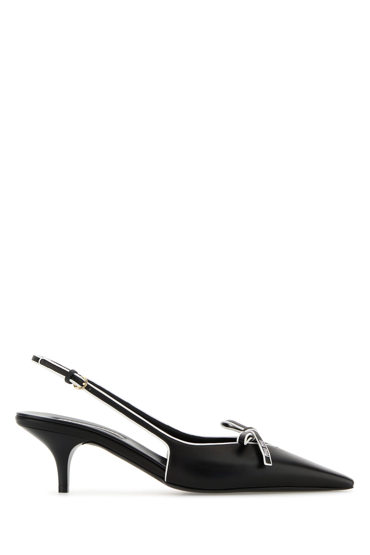 Miu Miu Scarpe con tacco in nappa nera