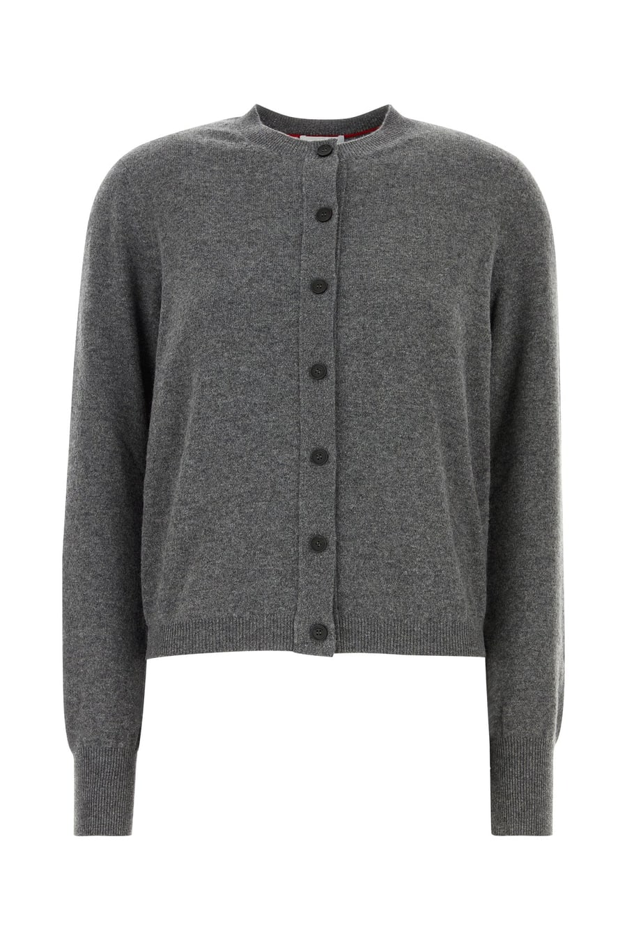 Ferragamo Cardigan in misto cashmere stretch grigio scuro