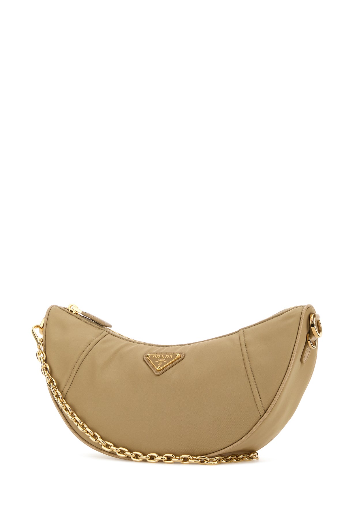 Prada Borsa a spalla Prada Demi-lune in Re-Nylon beige, view 2