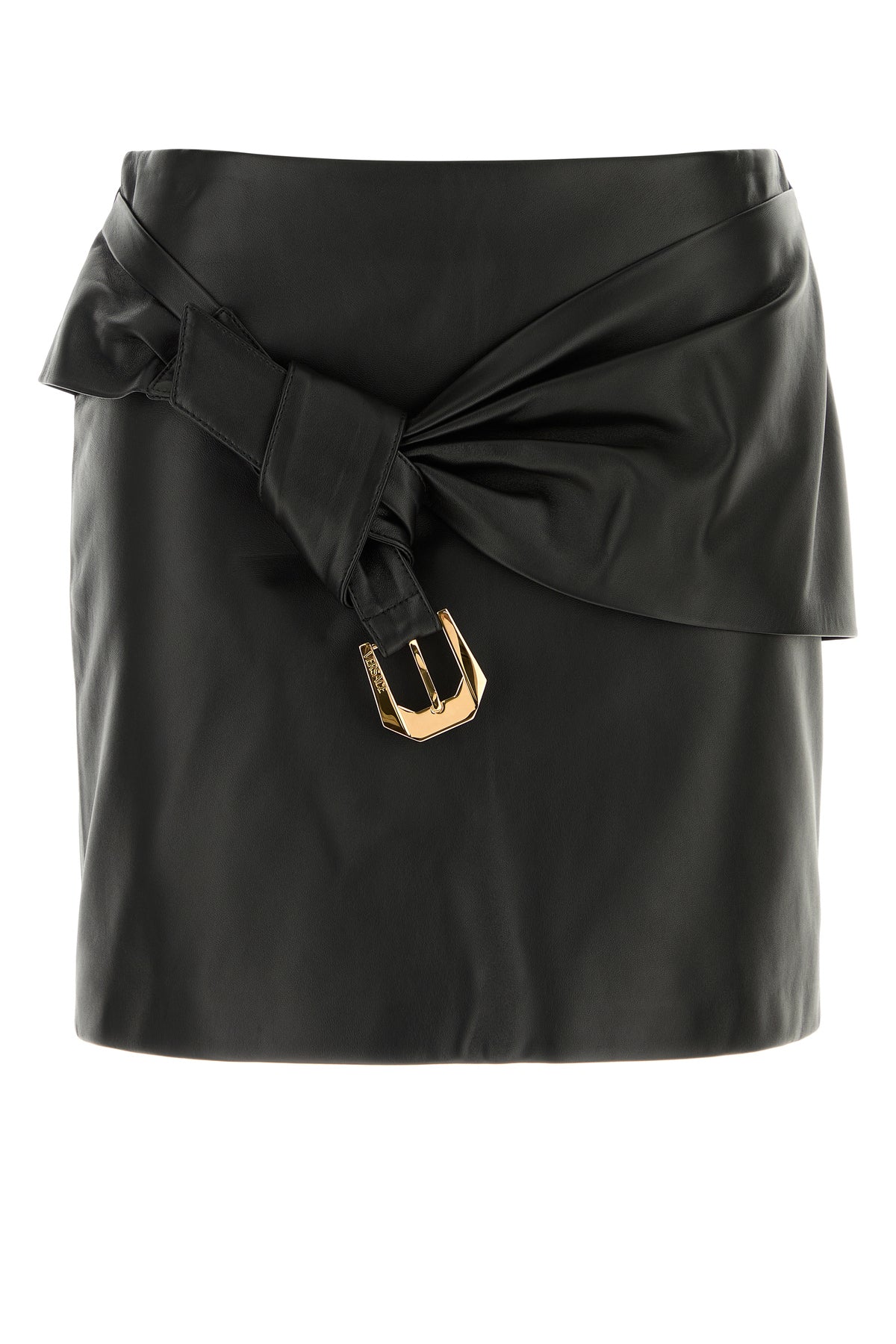 Versace Minigonna in pelle nera