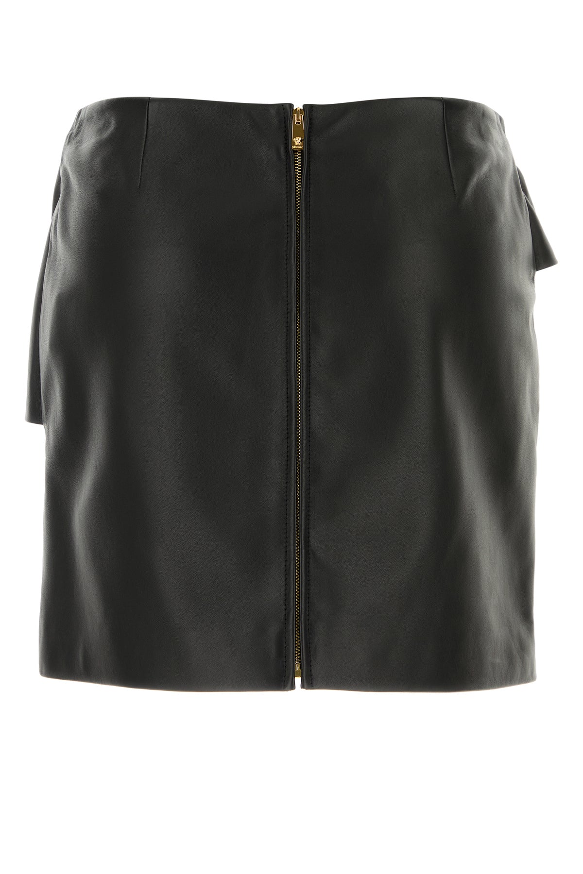 Versace Minigonna in pelle nera, view 2