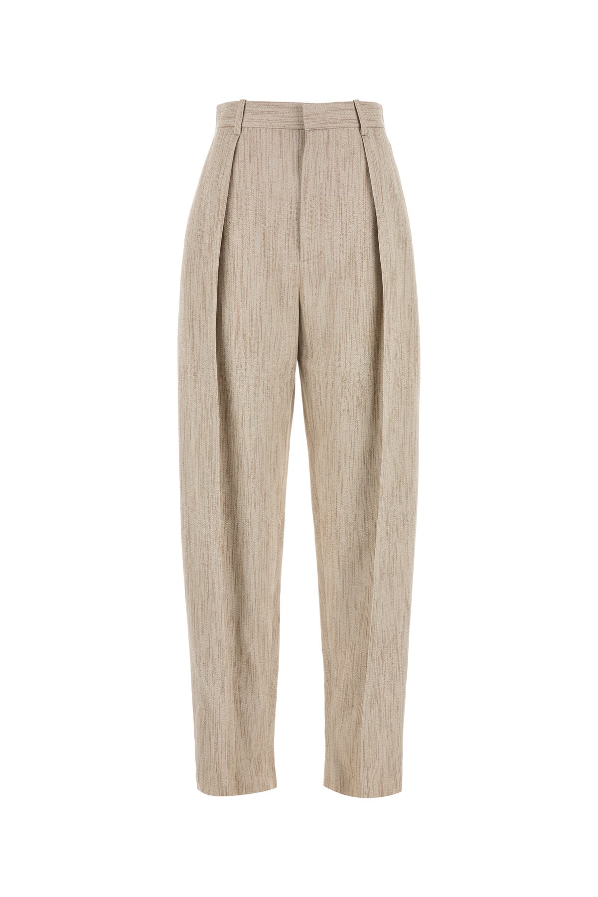 Bottega Veneta Pantalone in misto viscosa beige melangè