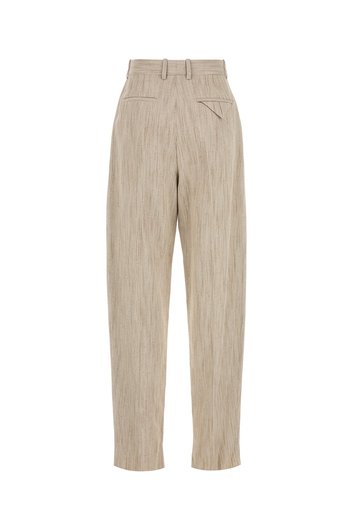 Bottega Veneta Pantalone in misto viscosa beige melangè, view 2