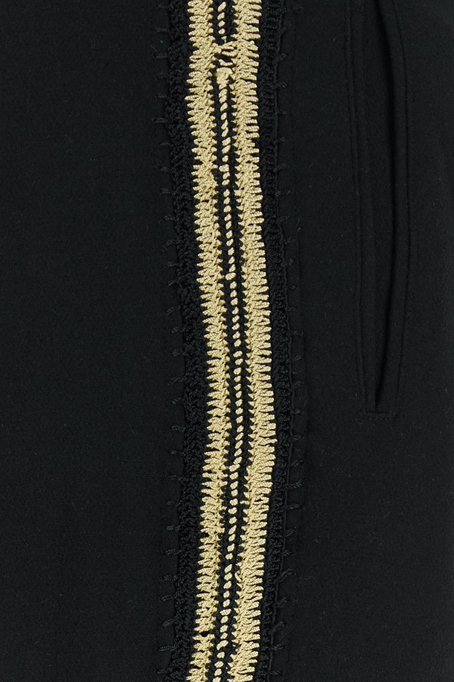 BODE Pantalone in crepe nero, view 3