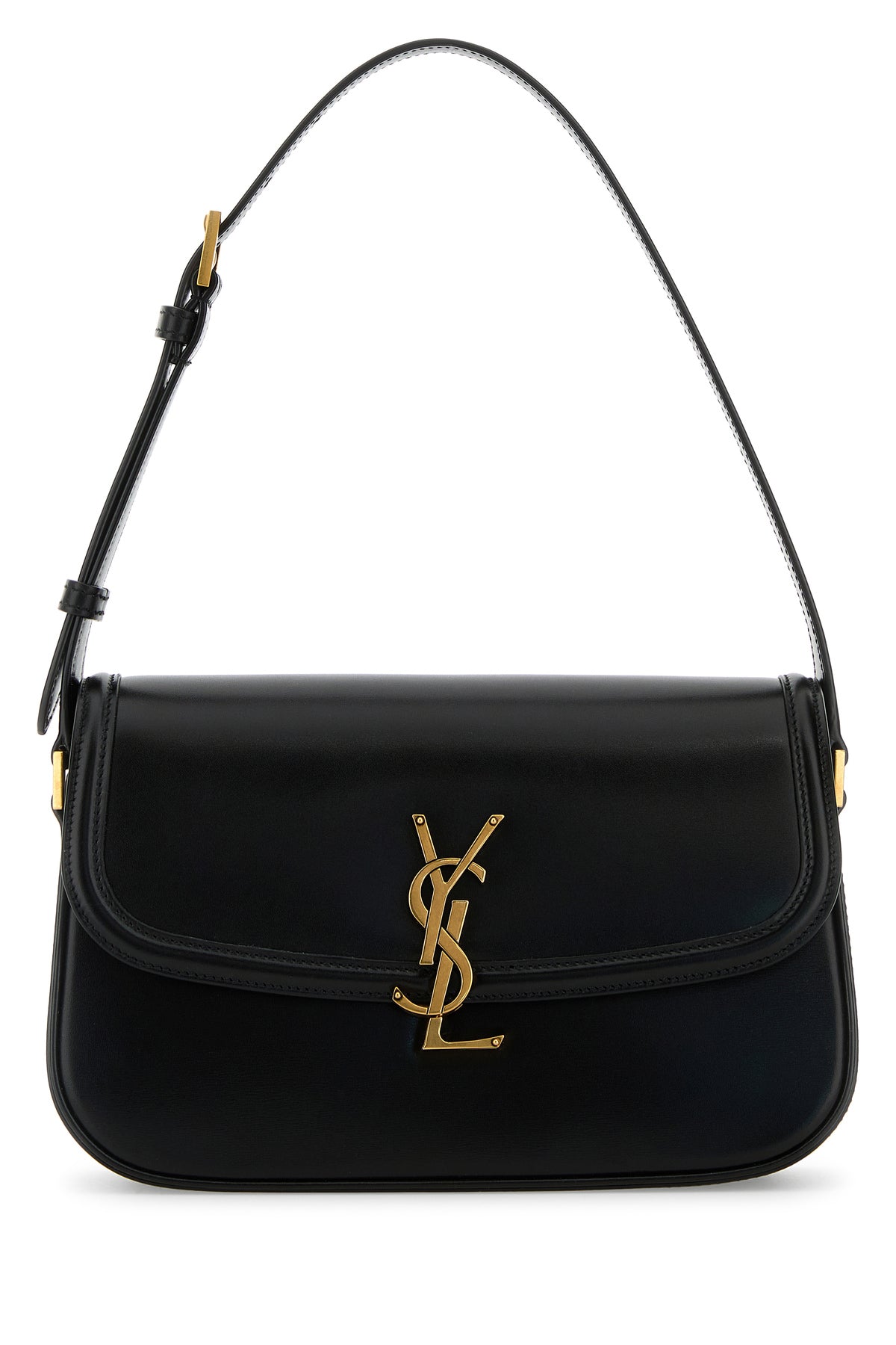 Saint Laurent Borsa a spalla Solferino in pelle nera