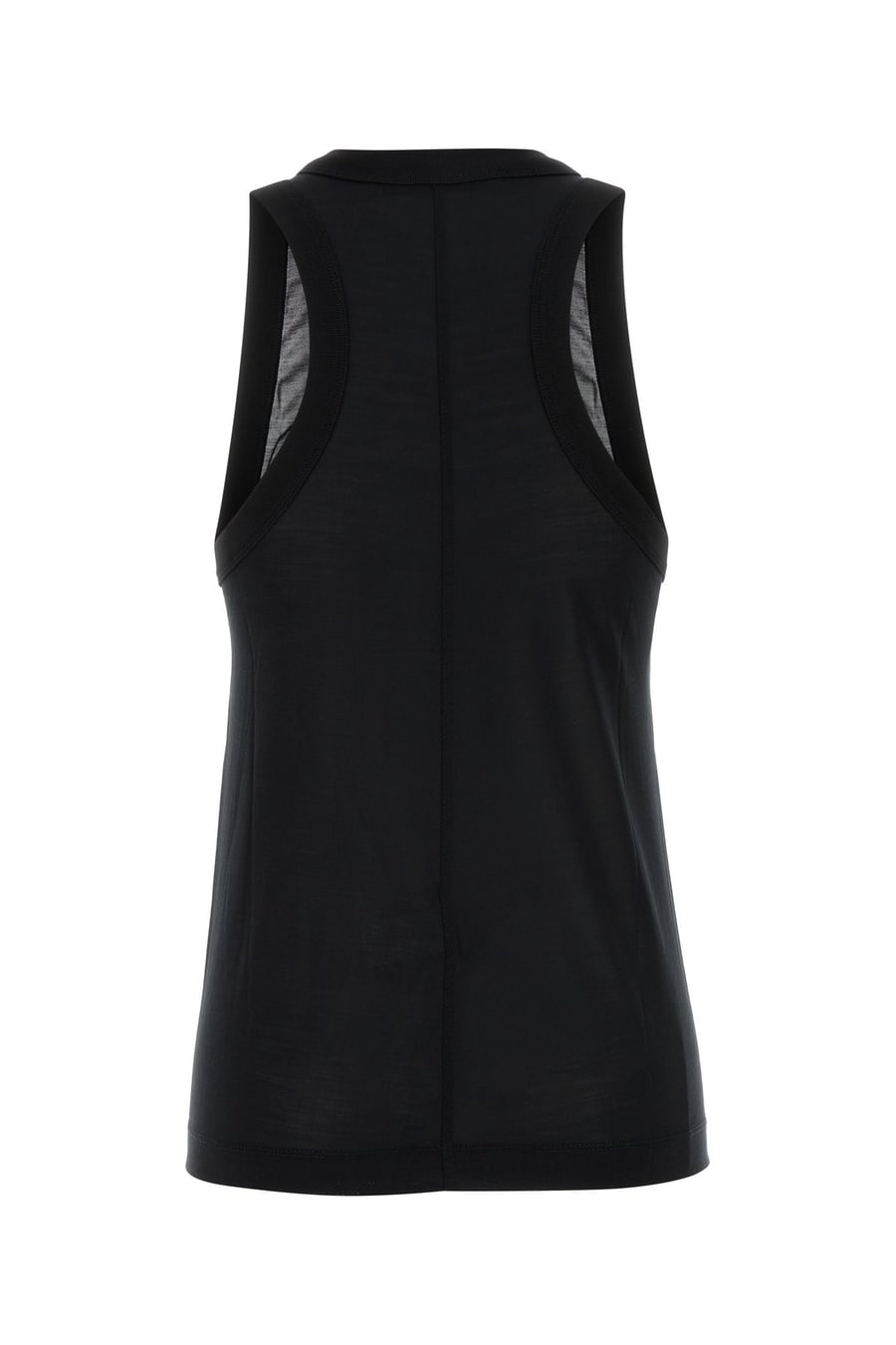 CARVEN Canotta in seta nera, view 2