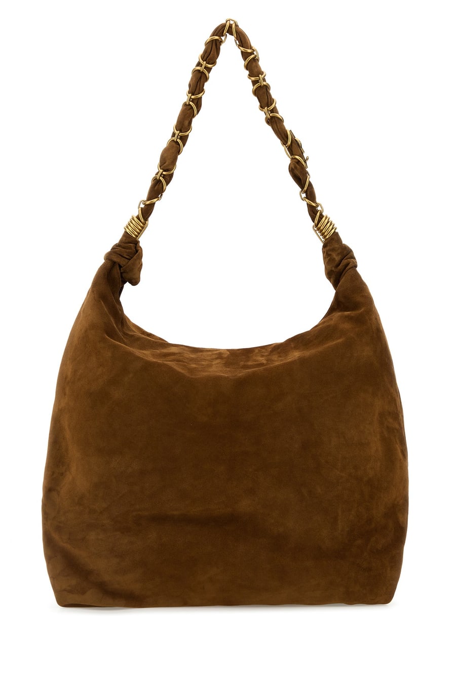 Saint Laurent Borsa shopping Amalia in pelle scamosciata caramello, view 3