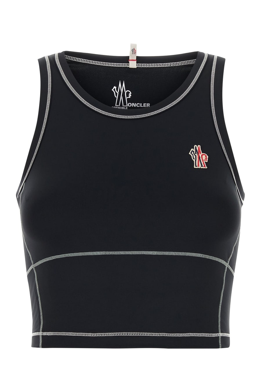 MONCLER GRENOBLE Top in nylon stretch nero